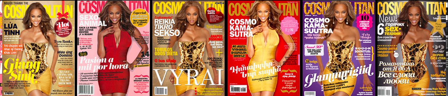 Magazine covers featuring talent represented by the agency